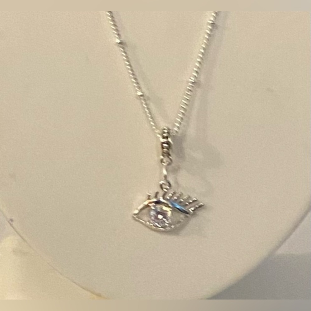 NEW Evil Eye silver plated necklace